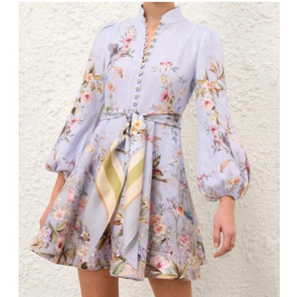 ZIMMERMANN Rebellion Button Mini Dress